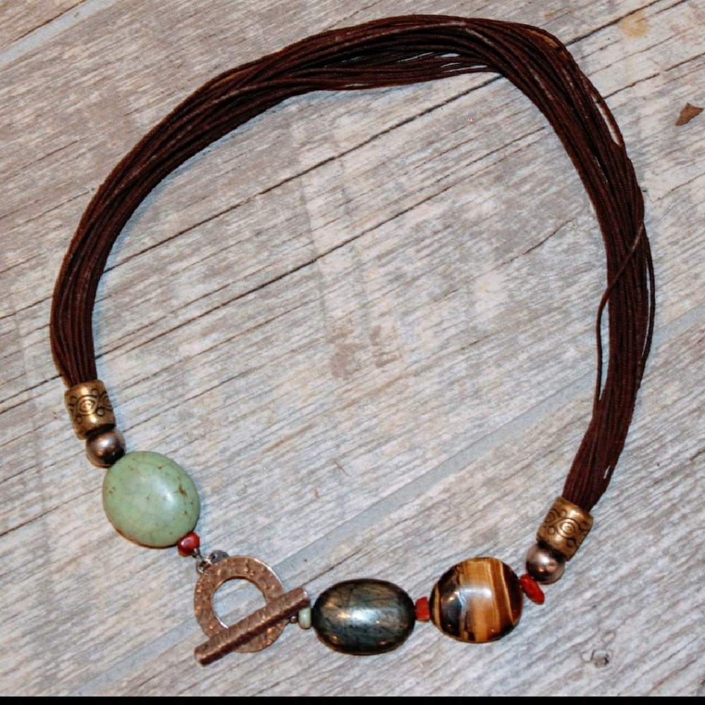 Silpada Tiger's Eye, Pyrite Necklace
